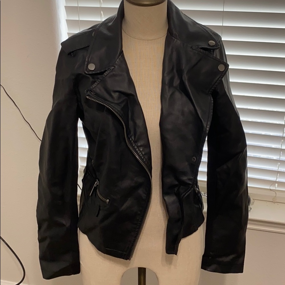 Black leather jacket